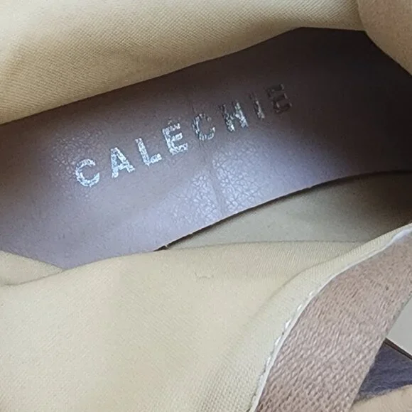 CALECHIE Women's Desert Moto Boots - Tan Faux Suede - Size 8 - Picture 5 of 12